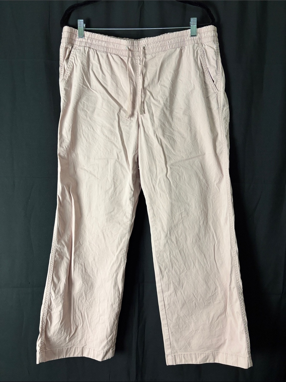 Light Pink Drawstring Casual Pants